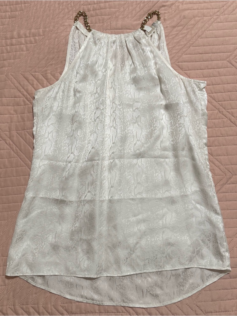 Silk Tank with Chain Straps
